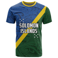 Solomon Islands Polynesian Tribal Flag Style T Shirt LT03 Green - Polynesian Pride