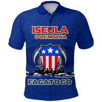 American Samoa Polo Shirt Iseula o le Moana of Fagatogo Pride Navy Color LT03 Blue - Polynesian Pride