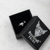Polynesian Pride Sea Turtle and Starfish Ring – Adjustable Sterling Silver Ocean Jewelry - Polynesian Pride