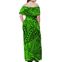 Matching Hawaiian Outfits For Couples Polynesian Tribal Art Green LT14 - Polynesian Pride