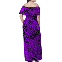 Matching Hawaiian Outfits For Couples Polynesian Tribal Art Purple LT14 - Polynesian Pride