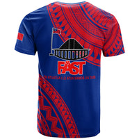 F.A.S.T Samoa T Shirt Samoan Pattern LT12 Kid Blue - Polynesian Pride