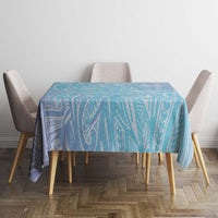 Baby Blue Gradient Polynesia Tablecloth Hawaiian Tribal Hammerhead Shark Tattoo LT14 - Polynesian Pride
