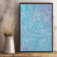 Baby Blue Gradient Polynesia Canvas Wall Art Hawaiian Tribal Hammerhead Shark Tattoo LT14 - Polynesian Pride