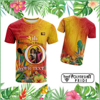 Polynesian Pride Papua New Guinea Independence T Shirt Custom Photo, Plumeria & Provinces Flags CTM14 Yellow - Polynesian Pride