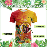 Polynesian Pride Papua New Guinea Independence T Shirt Custom Photo, Plumeria & Provinces Flags CTM14