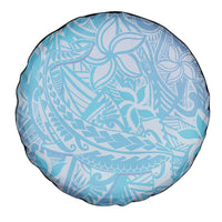 Baby Blue Gradient Polynesia Spare Tire Cover Hawaiian Tribal Hammerhead Shark Tattoo LT14 - Polynesian Pride