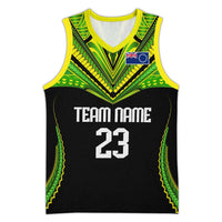 Custom Cook Islands Basketball Jersey Tatau Art Sport Style Black Color CTM03 Unisex Multicolor - Polynesian Pride