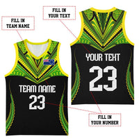 Custom Cook Islands Basketball Jersey Tatau Art Sport Style Black Color CTM03 - Polynesian Pride