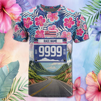 Custom Race Bib and Photo Marathon Nature and Tropical Style T Shirt CTM03 - tartan-scottish