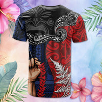 Custom Photo Aotearoa Samoa Toitu Te Tiriti T Shirt Honour the Treaty Te Tiriti Is Us CTM03 - Polynesian Pride