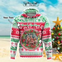 Custom Photo Polynesian Christmas Hoodie CTM05 - Polynesian Pride