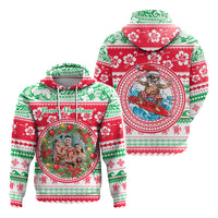 Custom Photo Polynesian Christmas Hoodie CTM05 - Polynesian Pride