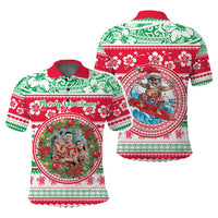 Custom Photo Polynesian Christmas Polo Shirt CTM05 - Polynesian Pride