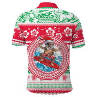 Custom Photo Polynesian Christmas Polo Shirt CTM05 - Polynesian Pride