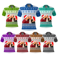 Custom Photo Hawaii Christmas Polo Shirt Mele Kalikimaka