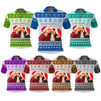 Custom Photo Hawaii Christmas Polo Shirt Mele Kalikimaka CTM05 - Polynesian Pride