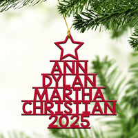 Custom Christmas Family Names Xmas Tree Ceramic Ornament CTM05 - Polynesian Pride