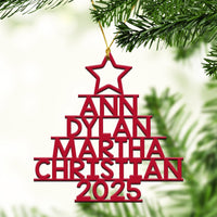 Custom Christmas Family Names Xmas Tree Ceramic Ornament CTM05 - Polynesian Pride