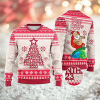 Custom Polynesian Knitted Sweatshirt Family Names Xmas Tree CTM05 - Polynesian Pride