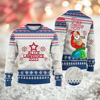 Custom Polynesian Knitted Sweatshirt Family Names Xmas Tree