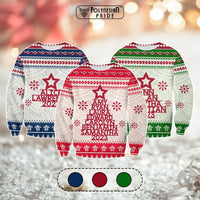 Custom Polynesian Sweatshirt Family Names Xmas Tree CTM05 Unisex Multicolor - Polynesian Pride