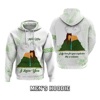 Custom Polynesian Couple Volcano Valentine Day Hoodie I LAVA YOU CTM05 Zip Hoodie White - Polynesian Pride