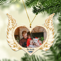Custom Photo Christmas New Zealand Silver Fern Heart Ceramic Ornament CTM05 Beige - Polynesian Pride