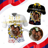Custom Photo Philippines Independence Day Polo Shirt Maligayang Araw ng Kalayaan Barong Patterns CTM05 Multicolor - Polynesian Pride