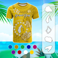 Custom Cook Islands Gospel Day T Shirt Islands Map Plumeria Polynesian Pattern CTM05 Multicolor - Polynesian Pride