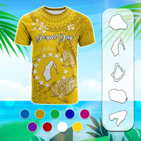 Custom Cook Islands Gospel Day T Shirt Islands Map Plumeria Polynesian Pattern CTM05 Multicolor - Polynesian Pride