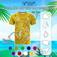 Custom Cook Islands Gospel Day T Shirt Islands Map Plumeria Polynesian Pattern CTM05 - Polynesian Pride