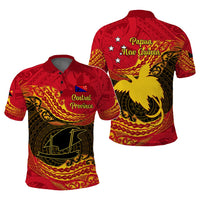 Custom Papua New Guinea Provinces Polo Shirt Symbol Flag Polynesian Pattern CTM05 - Polynesian Pride