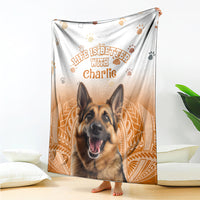 Custom Pet Photo Life Is Better With - National Pet Day Blanket Polynesian Pattern CTM05 - Polynesian Pride