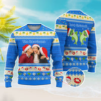Custom Photo Polynesian Knitted Sweatshirt Beach Style CTM05 - Polynesian Pride