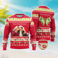 Custom Photo Polynesian Knitted Sweatshirt Beach Style CTM05 - Polynesian Pride