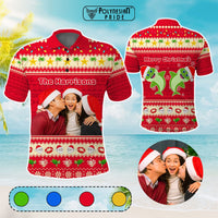 Custom Photo Polynesian Christmas Polo Shirt Beach Style CTM05 Multicolor - Polynesian Pride