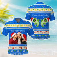 Custom Photo Polynesian Christmas Polo Shirt Beach Style CTM05 - Polynesian Pride