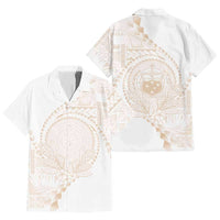 Custom Photo Samoa White Sunday Hawaiian Shirt Lotu Tamaiti Teuila With Samoan Siapo CTM05