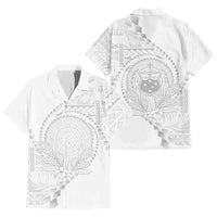 Custom Photo Samoa White Sunday Hawaiian Shirt Lotu Tamaiti Teuila With Samoan Siapo CTM05