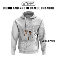 Custom Photo Samoa White Sunday Hoodie Lotu Tamaiti Teuila With Samoan Siapo CTM05 - Polynesian Pride