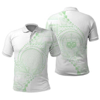 Custom Photo Samoa White Sunday Polo Shirt Lotu Tamaiti Teuila With Samoan Siapo CTM05