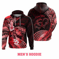 Custom Polynesian Valentine Hoodie In Our Kingdom Love Reigns Forever CTM05 Zip Hoodie Multicolor - Polynesian Pride