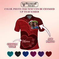 Custom Photo Happy Mother's Day Polo Shirt Polynesian Pattern CTM05 - Polynesian Pride
