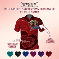 Custom Photo Happy Mother's Day Polo Shirt Polynesian Pattern CTM05 - Polynesian Pride