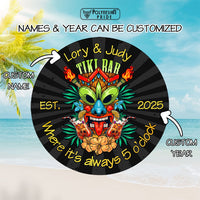 Custom Tiki Bar Hanging Door Sign CTM05 - Polynesian Pride