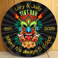 Custom Tiki Bar Hanging Door Sign CTM05 - Polynesian Pride