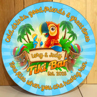 Custom Tiki Bar Hanging Door Sign Tropical Vibe CTM05 - Polynesian Pride