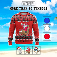 Custom Christmas New Zealand Symbols Knitted Sweatshirt Maori Pattern CTM05 - Polynesian Pride