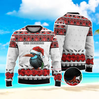 Custom Christmas New Zealand Symbols Knitted Sweatshirt Maori Pattern CTM05 - Polynesian Pride